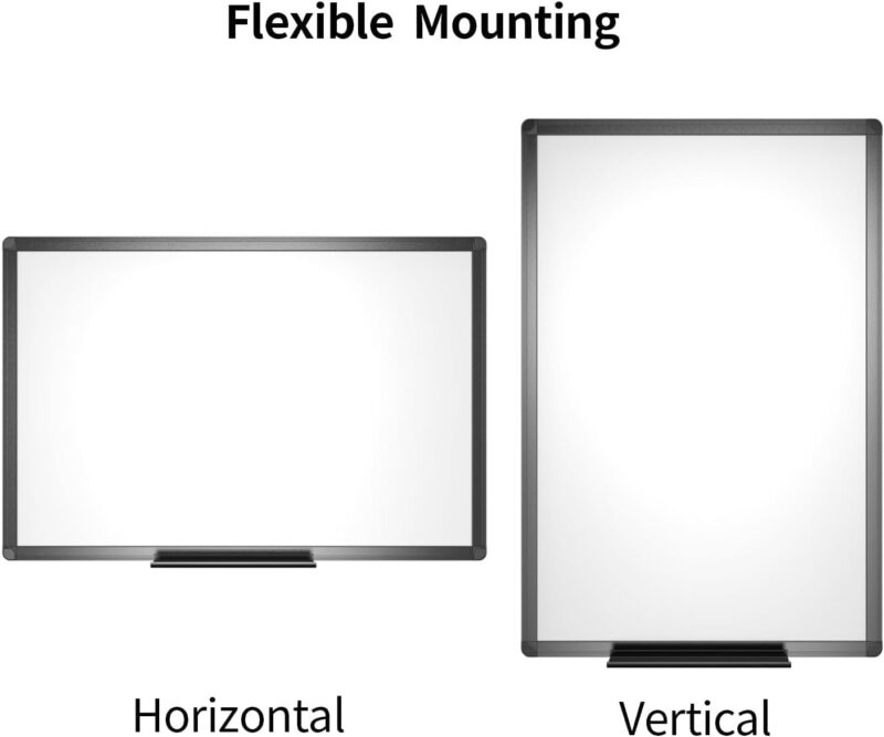 Magnetic Dry Erase White Board 36 X 24 Inches Black Aluminium Frame - Image 2