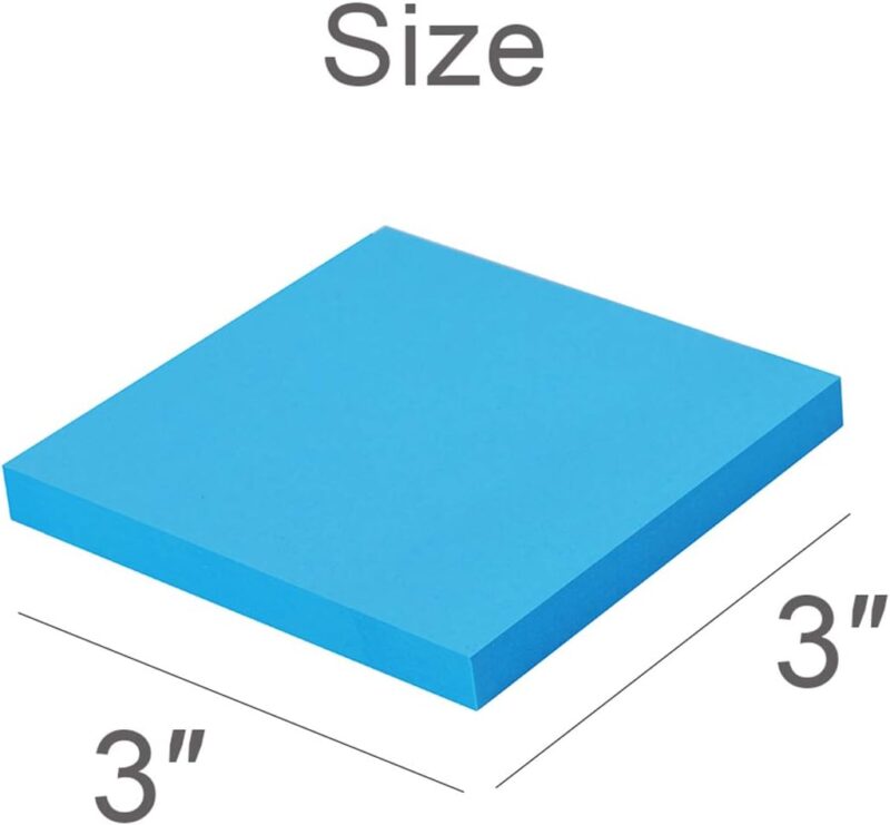 Sticky Notes 3x3 Inches,Bright Colors Self-Stick Pads, Easy to Post for Home, Office, Notebook, 82 Sheets/pad - Image 2
