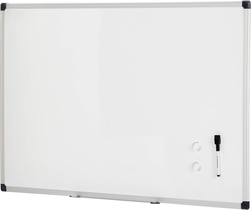 Magnetic Dry Erase Whiteboard 36 x 24-Inch Aluminum Frame Silver/White