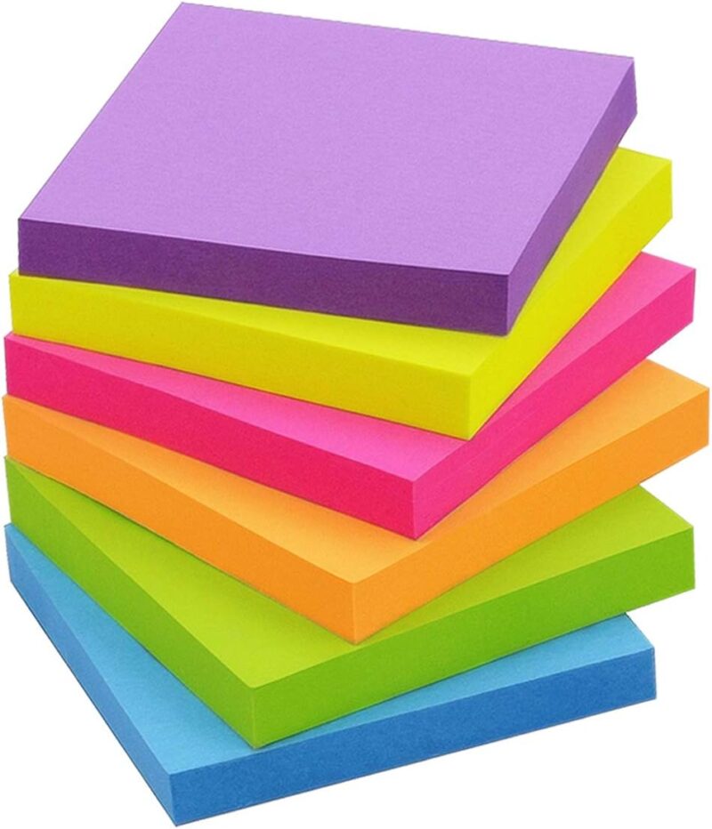 Sticky Notes 3x3 inch Bright Colors Self-Stick Pads 48 Pads/Pack 90 Sheets/Pad Total 4320 Sheets - Image 2