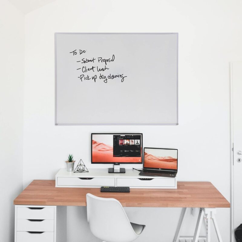 43624 Dry Erase Board amine 48 x 36 Satin-Finished Aluminum Frame - Image 2