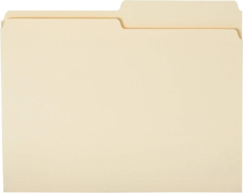 File Folders, 1/2 Tab, 36-Pack, Letter (8.5" x 11"), Manila