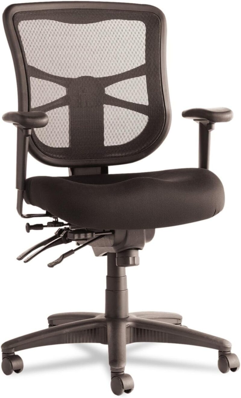 Mesh Mid-Back Multifunction Chair - Black