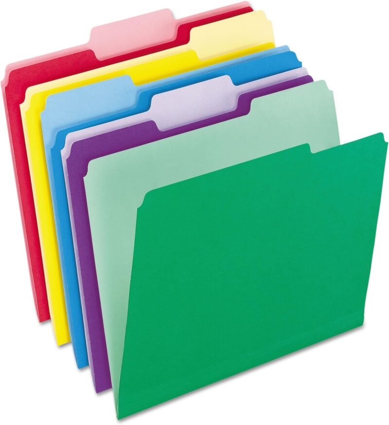 84370 File Folders with Erasable Tabs, 1/3 Cut Top Tab, Letter, Assorted (Pack of 30) - Image 2